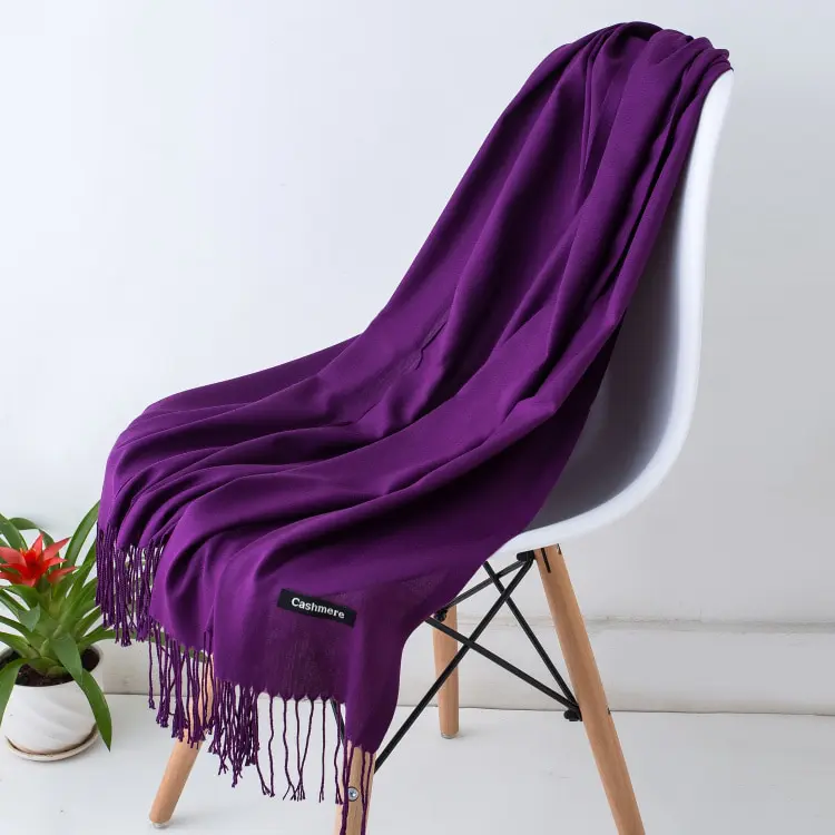 Etole verte et violette pour femme en laine et modal - Très belle qualité
