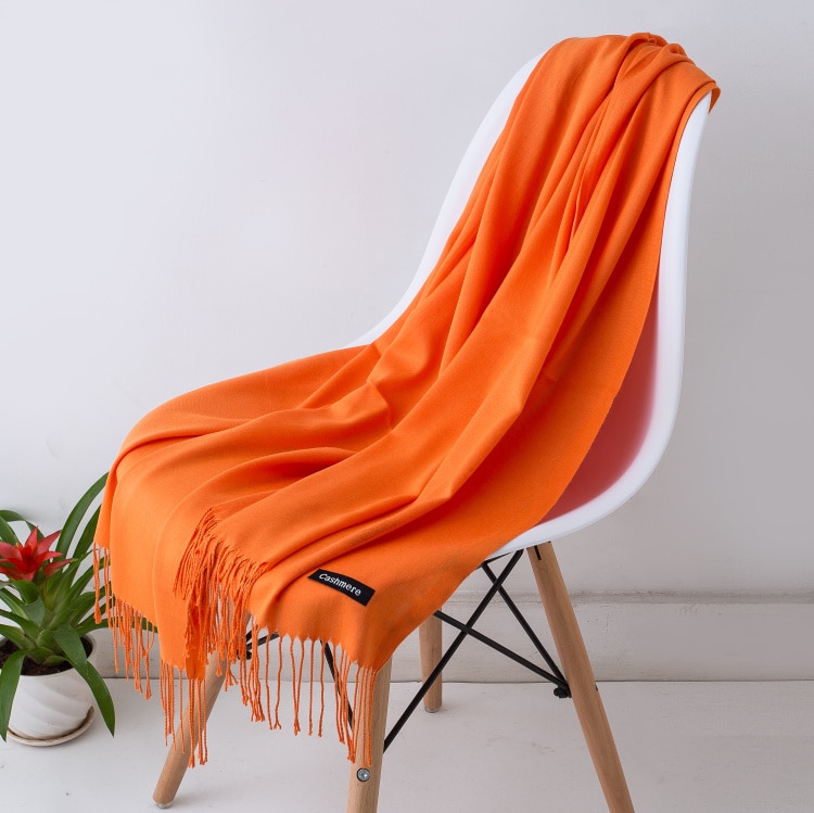 Écharpe en Cachemire Orange 33